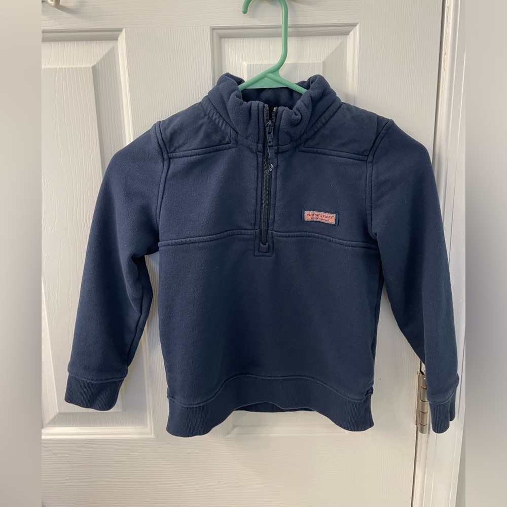 Vineyard Vines classic toddler shep quarter zip size 6 navy blue